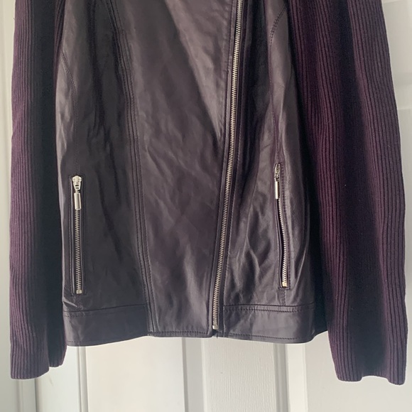 Linea by Louis Dell’ Olio Purple Jacket Leather Jacket - Picture 14 of 16